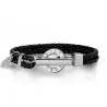 Stainless steel charm leather bracelet - ALBERTO RICCI