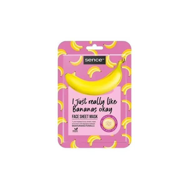 Masque visage Lissant Sence  FACIAL SHEET I'M BANANAS OVER YOU 20ML - SENCE