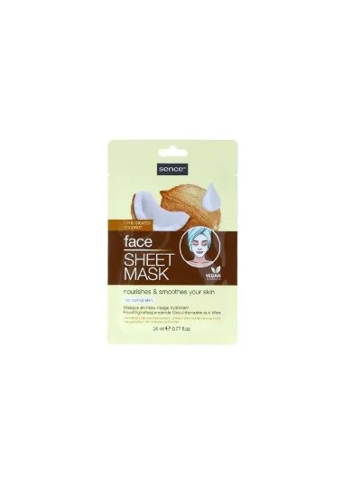 Masque visage Lissant Sence  VEGAN FACE SHEET COCONUT 24ML - Sence