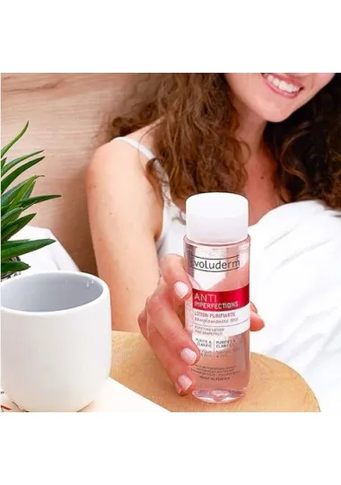 Lotion Tonique evoluderm  PURIFIANTE ANTI-IMPERFECTIONS AU PAMPLEMOUSSE ROSE - evoluderm