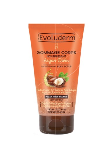Gommage du corps evoluderm  NOURRISSANT ARGAN DIVIN - evoluderm