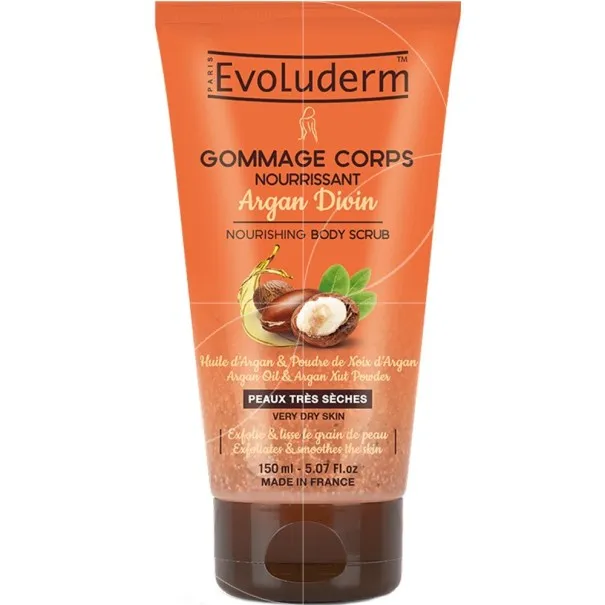 Gommage du corps evoluderm  NOURRISSANT ARGAN DIVIN - evoluderm