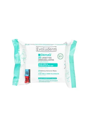 Démaquillant evoluderm  LINGETTES RAFRAÎCHISSANTES - evoluderm