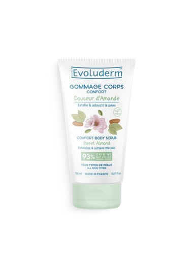 Gommage du corps evoluderm  CONFORT DOUCEUR D'AMANDE - evoluderm
