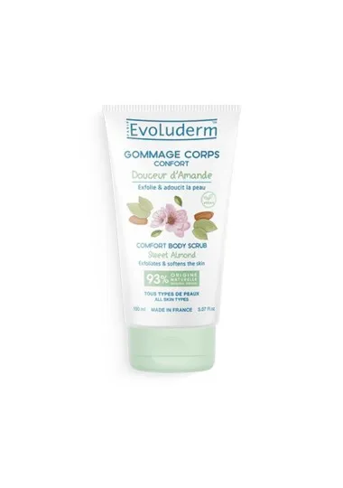 Gommage du corps evoluderm  CONFORT DOUCEUR D'AMANDE - evoluderm