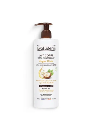 LAIT DE CORPS evoluderm  NOURISSANT ARGAN DIVIN - evoluderm