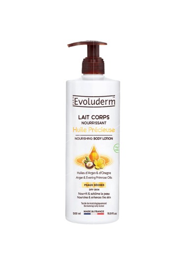 LAIT DE CORPS evoluderm  NOURRISSANT HUILE PRÉCIEUSE - evoluderm