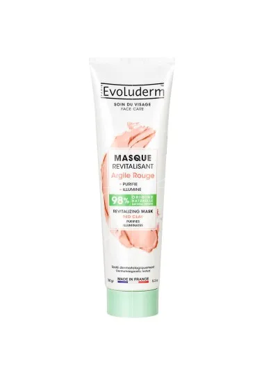 Masques Visage Purifiant evoluderm  REVITALISANT ARGILE ROUGE - evoluderm