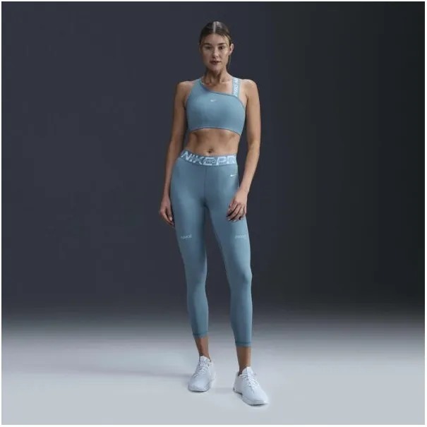 Nike Femme – Legging graphique taille mi-haute 7/8 pour femme – Denim Turquoise/Bleu glacier/Vert givré/Blanc - NIKE