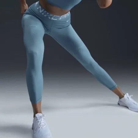 Nike Femme – Legging graphique taille mi-haute 7/8 pour femme – Denim Turquoise/Bleu glacier/Vert givré/Blanc - NIKE