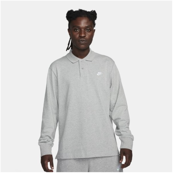 Nike Homme -Polo Nike en tricot à manches longues pour homme – Gris - NIKE