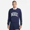Nike Homme -Polo polaire à manches longues Nike Club – bleu marine/blanc - NIKE