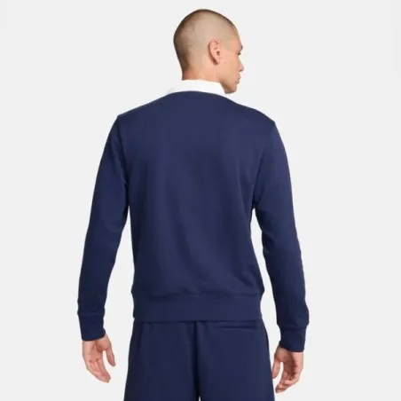 Nike Homme -Polo polaire à manches longues Nike Club – bleu marine/blanc - NIKE