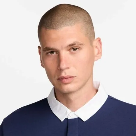 Nike Homme -Polo polaire à manches longues Nike Club – bleu marine/blanc - NIKE