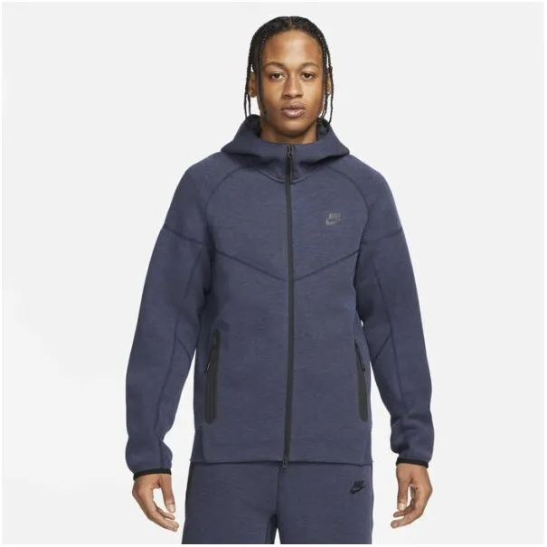 Nike Homme – Veste coupe-vent Nike Sportswear Tech Fleece – Obsidian Heather/Bleu/Noir - NIKE
