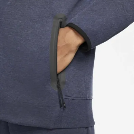 Nike Homme – Veste coupe-vent Nike Sportswear Tech Fleece – Obsidian Heather/Bleu/Noir - NIKE