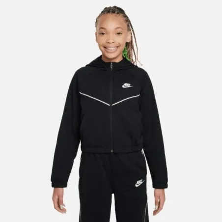 Survêtement Nike Sportswear G NSW HR HD FZ - Noir - NIKE