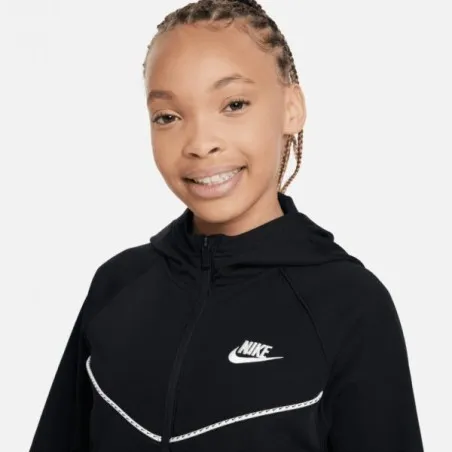 Survêtement Nike Sportswear G NSW HR HD FZ - Noir - NIKE