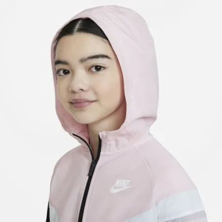 Nike – Nike Tracksuit U Nsw Poly Wvn Ovrly Pink Black - NIKE