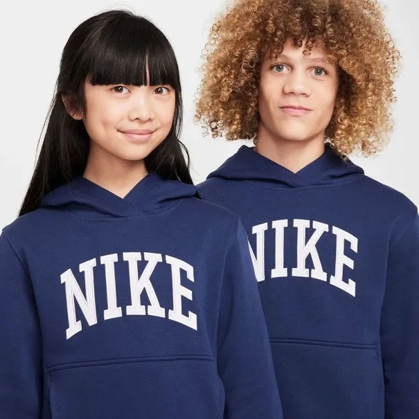 Nike Enfant -Sweat à capuche Nike Sportswear Club – bleu marine/blanc - NIKE