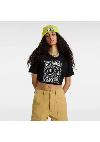 Vans Femme – Vans Forever Checker Crew Crop II T-shirt Wmn – noir - VANS