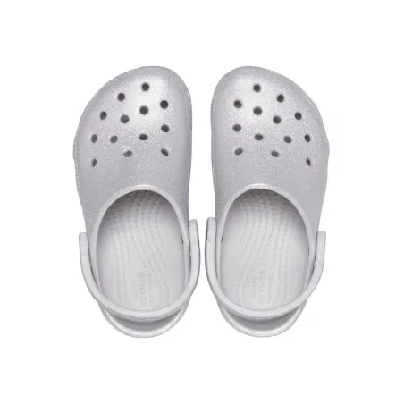 Crocs Enfant – Sabots classiques à paillettes CROCS pour filles – Argent - CROCS