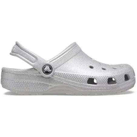 Crocs Enfant – Sabots classiques à paillettes CROCS pour filles – Argent - CROCS