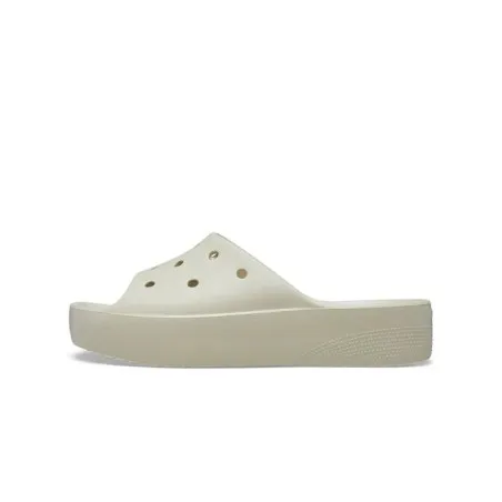 Crocs Femme – Claquettes à plateforme Crocs Classic pour femmes – Beige - CROCS