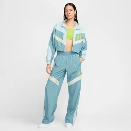 Nike Femme – Pantalon taille haute pour femme – Denim Turquoise/Bleu glacier/Voile - NIKE