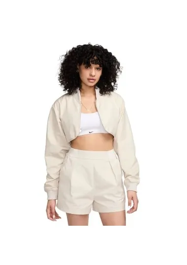 Nike Femme – Veste courte classique en coton NSW – Brun - NIKE