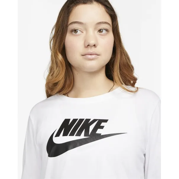 Pull Nike Femme - W NSW CLUB LS - Blanc - NIKE