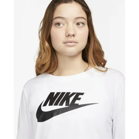 Pull Nike Femme - W NSW CLUB LS - Blanc - NIKE