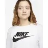 Pull Nike Femme - W NSW CLUB LS - Blanc - NIKE