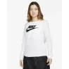 Pull Nike Femme - W NSW CLUB LS - Blanc - NIKE