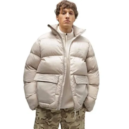 Converse Homme – VESTE DOUDOUNE À POCHES PLAQUÉES CONVERSE – Beige - CONVERSE