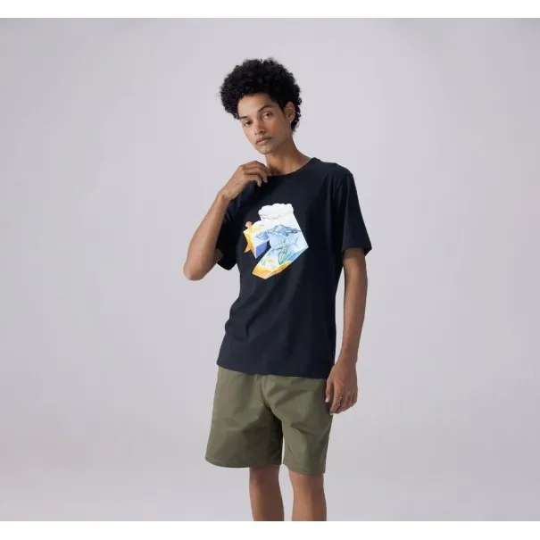 Converse Homme – T-shirt Étoile Chevron Océan – Noir - CONVERSE Converse Homme – T-shirt Étoile Chevron Océan – Noir - CONVERSE