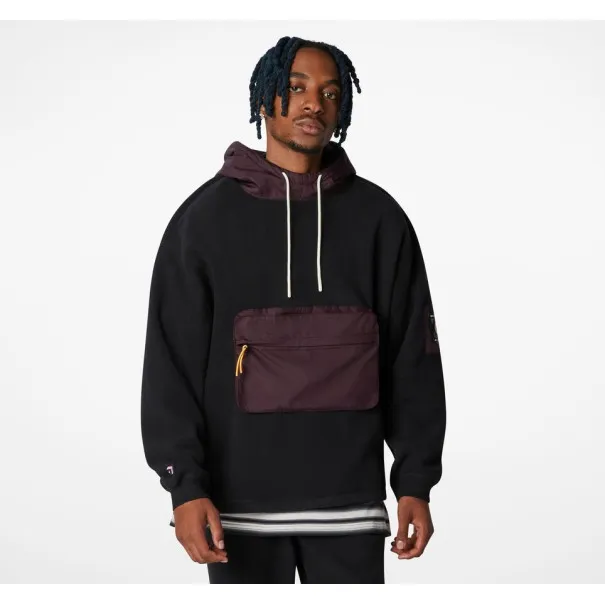 Converse Homme – Sweat à capuche contre le climat – Noir - CONVERSE Converse Homme – Sweat à capuche contre le climat – Noir - CONVERSE