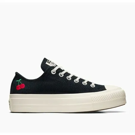 Converse Femme – Women's Chuck Taylor All Star Lift OX "Cherries" – Noir - CONVERSE