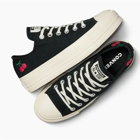 Converse Femme – Women's Chuck Taylor All Star Lift OX "Cherries" – Noir - CONVERSE