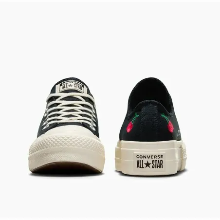 Converse Femme – Women's Chuck Taylor All Star Lift OX "Cherries" – Noir - CONVERSE