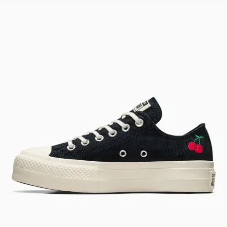 Converse Femme – Women's Chuck Taylor All Star Lift OX "Cherries" – Noir - CONVERSE