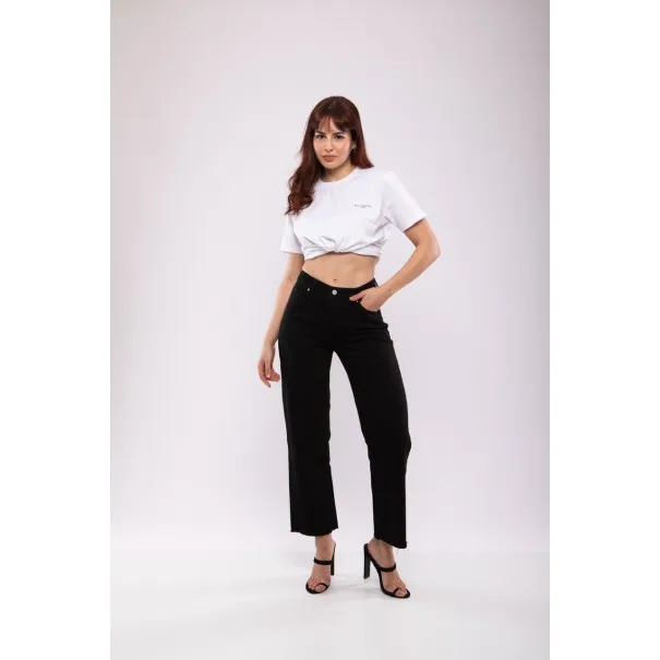 Jean Droit Taille Haute Noir Billiorich - Billiorich Jean Droit Taille Haute Noir Billiorich - Billiorich