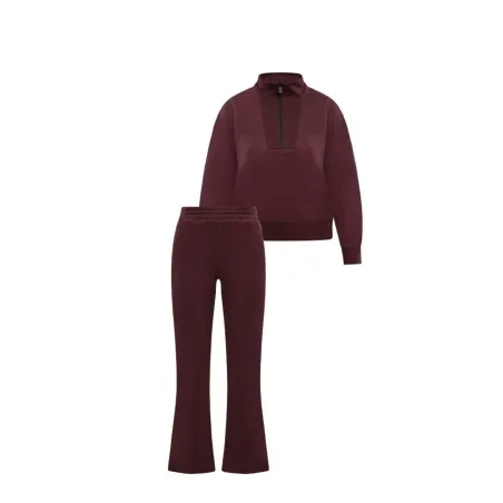 Ensemble Sweat-shirt Zippé & Pantalon Flare Jogging Femme - Billiorich