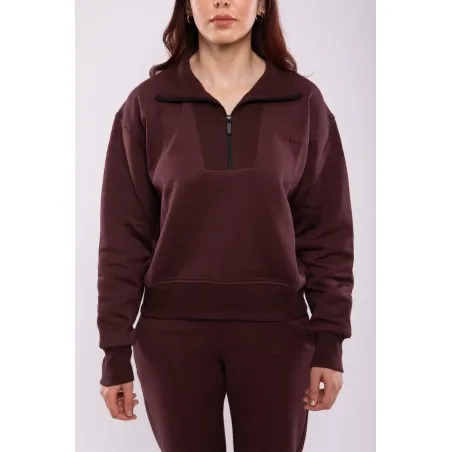 Ensemble Sweat-shirt Zippé & Pantalon Flare Jogging Femme - Billiorich