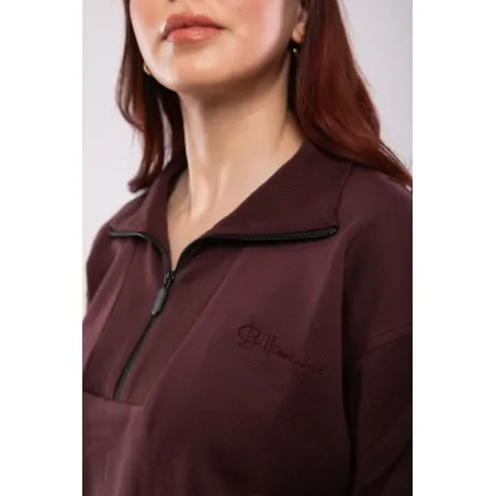 Ensemble Sweat-shirt Zippé & Pantalon Flare Jogging Femme - Billiorich
