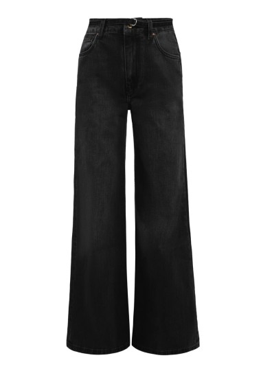 Pantalon large en denim avec ceinture ŕ la taille - Billiorich