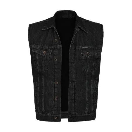 Veste En Jean Et Sherpa Sans Manches - Billiorich