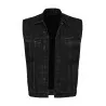 Veste En Jean Et Sherpa Sans Manches - Billiorich