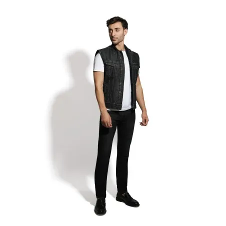 Veste En Jean Et Sherpa Sans Manches - Billiorich