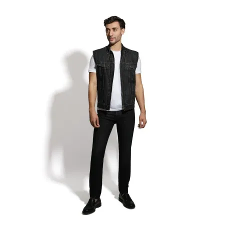 Veste En Jean Et Sherpa Sans Manches - Billiorich